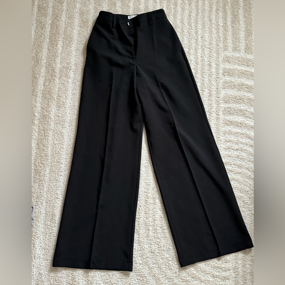 ASOS Wide leg, high rise pants black - Picture 3 of 5